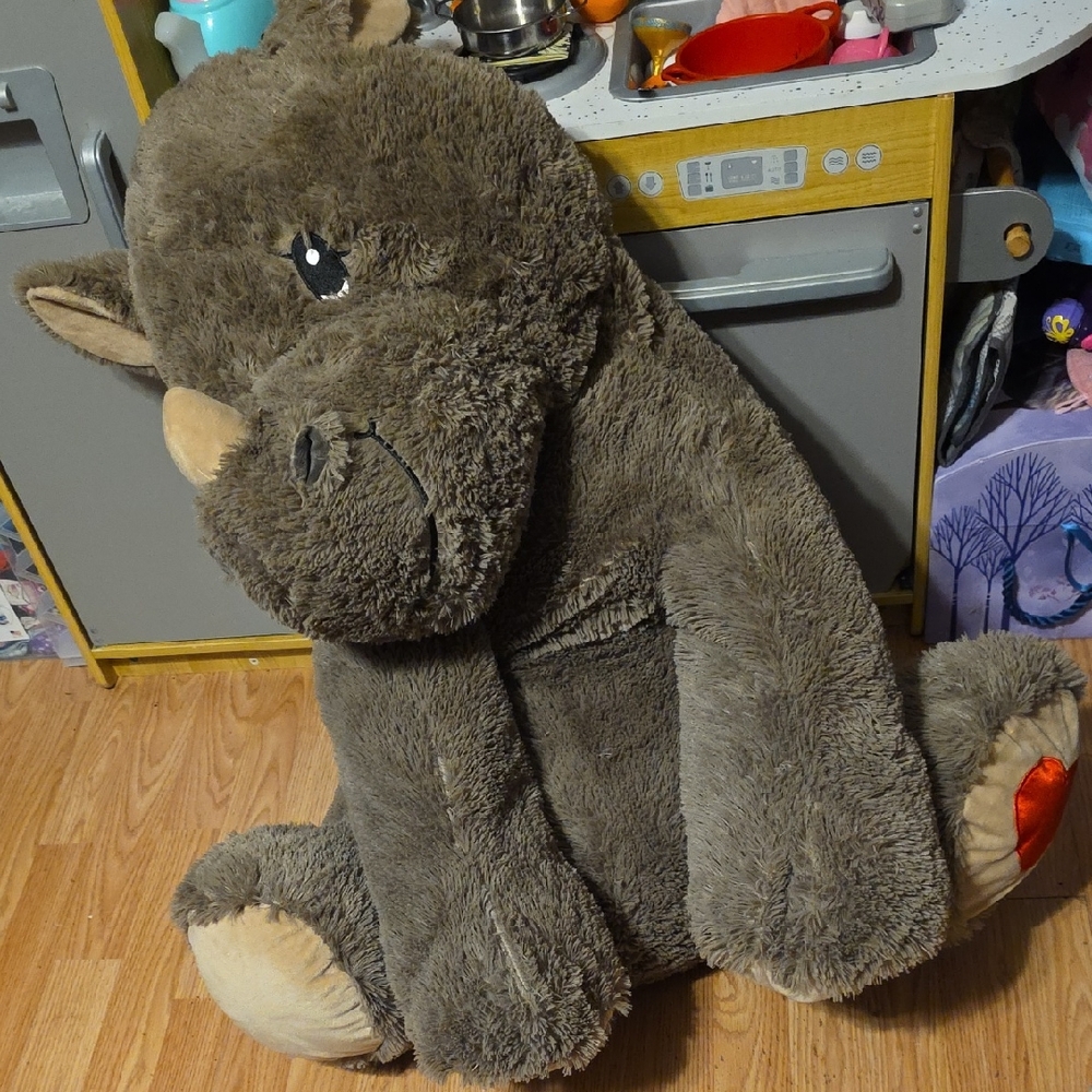 Plush Brown Humongous Hippo Plush Toy